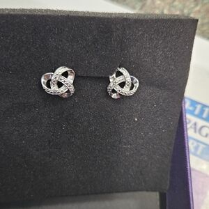 Diamond Love Knot Earrings